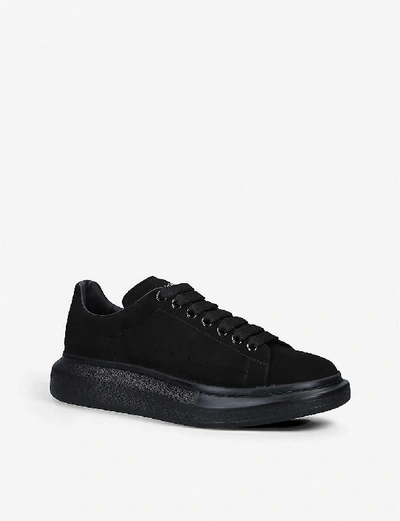 Shop Alexander Mcqueen Men's Black Men's Show Suede Trainers