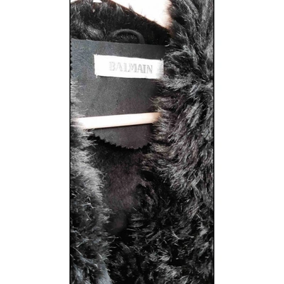 Pre-owned Balmain Coat In Black