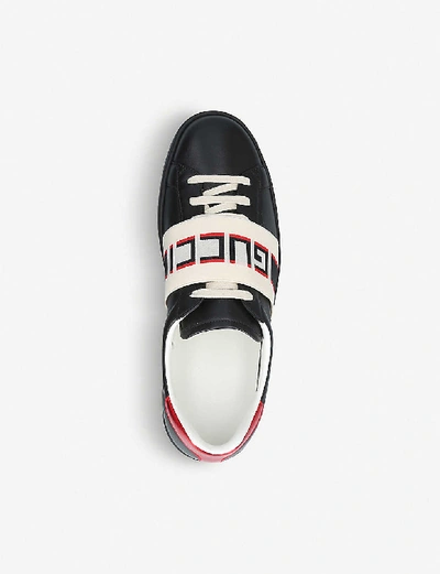 New Ace stripe leather trainers