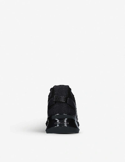 Shop Balmain B-trail Leather And Canvas Low-top Trainers In Black