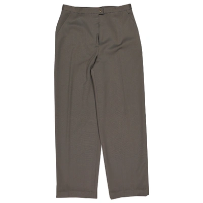 Pre-owned Loewe Khaki Wool Trousers