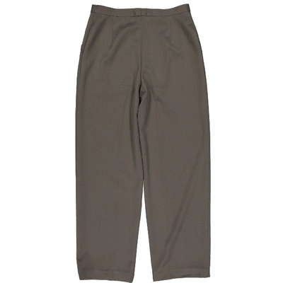 Pre-owned Loewe Khaki Wool Trousers