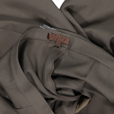 Pre-owned Loewe Khaki Wool Trousers