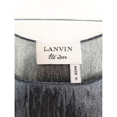 Pre-owned Lanvin Silk Vest In Silver