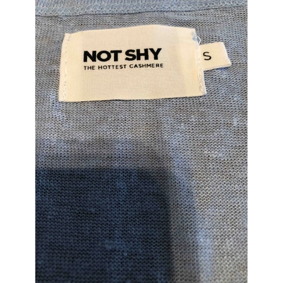 Pre-owned Not Shy Linen T-shirt In Blue