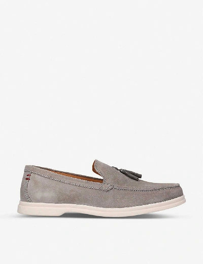 Shop Kg Kurt Geiger Onyx Suede Boat Shoes In Grey
