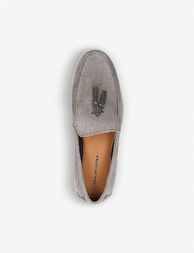 Shop Kg Kurt Geiger Onyx Suede Boat Shoes In Grey