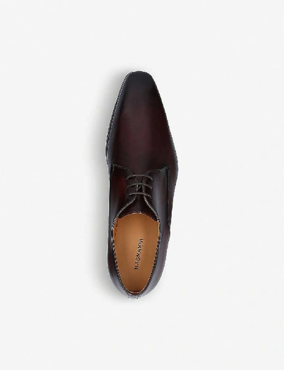 Shop Magnanni Derby Leather Shoes In Brown