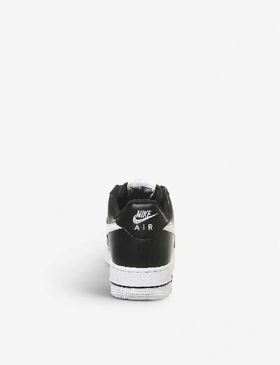 Shop Nike Air Force 1 Leather Trainers In Black+white+leather