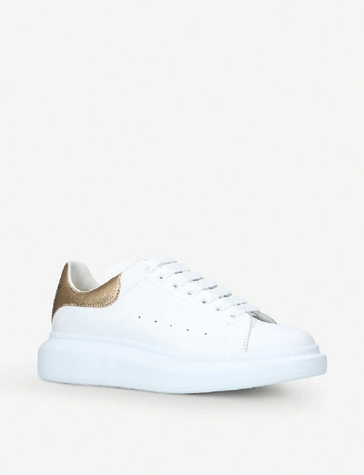 Shop Alexander Mcqueen Men's White/comb Men's Show Leather Trainers