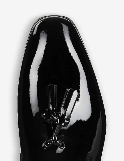 Christian Louboutin Mens Black Dandelion Tassel Patent-leather Loafers In Black
