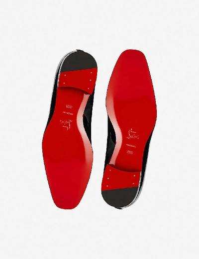 Christian Louboutin Mens Black Dandelion Tassel Patent-leather Loafers In Black