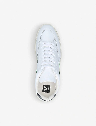 Shop Veja Mens White/comb V-12 Leather Trainers