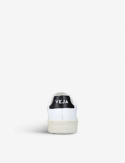 Shop Veja V-12 Leather Trainers In White/comb