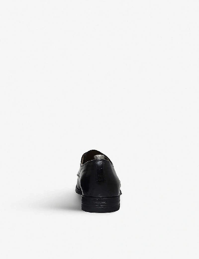 Shop Officine Creative 6-eyelet Leather Derby Shoes In Black