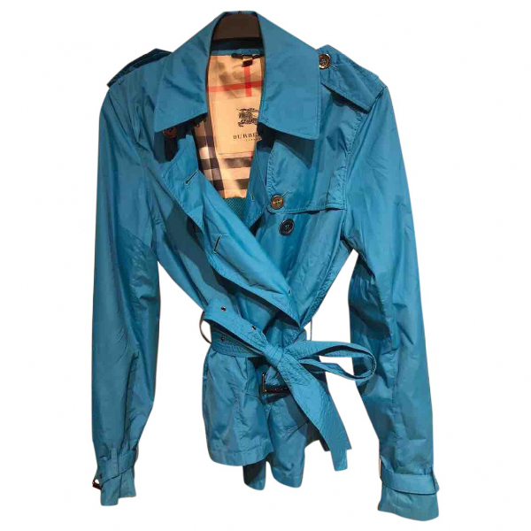 burberry teal blue trench coat