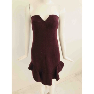 Pre-owned Isabel Marant Wool Mid-length Dress In Burgundy