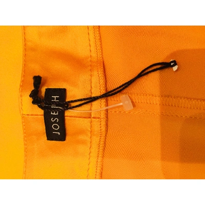 Pre-owned Joseph Silk Slim Pants In Orange