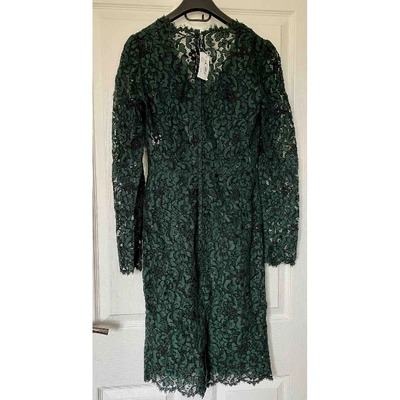 Pre-owned Dolce & Gabbana Lace Mid-length Dress In Green