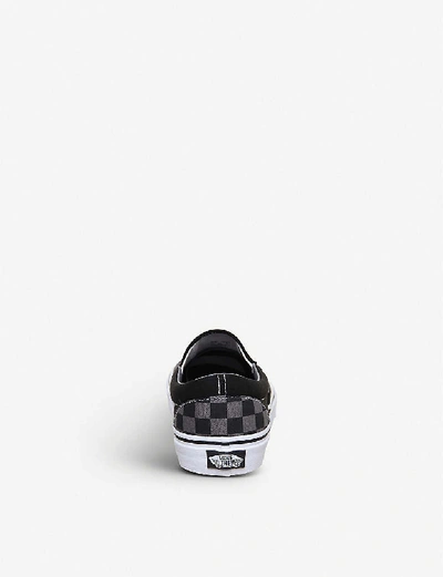 Shop Vans Classic Checkered Canvas Trainers In Blkpewter Chec