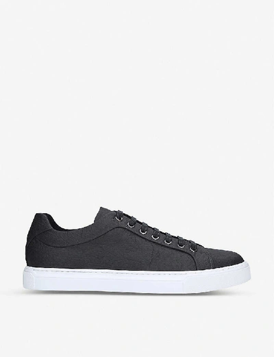 Shop Hugo Boss Hologram Low-top Piñatex® Trainers In Black