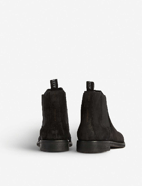 all saints black chelsea boots