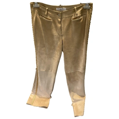 Pre-owned Dior Straight Trousers In Beige