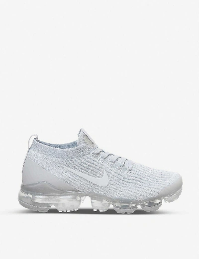 Shop Nike Air Vapormax Flyknit 3 Textile Trainers In White White Pure Platinu