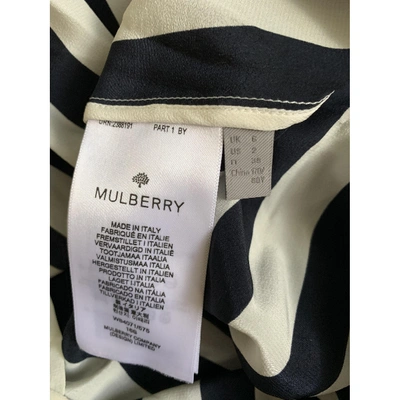 Pre-owned Mulberry Silk Blouse In Navy