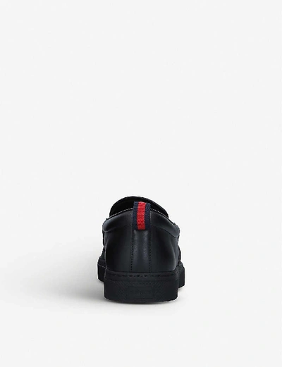 Shop Gucci Dublin Gg-embossed Leather Skate Shoes In Black