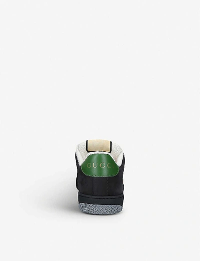 Shop Gucci Virtus Suede Trainers In Black/comb