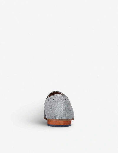 Shop Kg Kurt Geiger Orvel Tassel-detail Suede Loafers In Grey