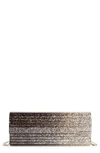 Jimmy Choo Sweetie Glitter Acrylic Clutch In Black/champagne