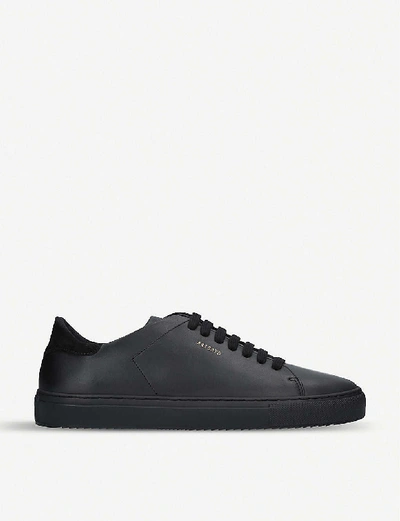 Shop Axel Arigato Mens Black Clean 90 Leather And Suede Trainers