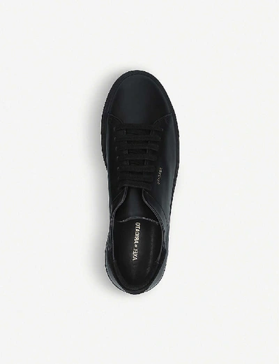 Shop Axel Arigato Men's Black Clean 90 Leather And Suede Trainers