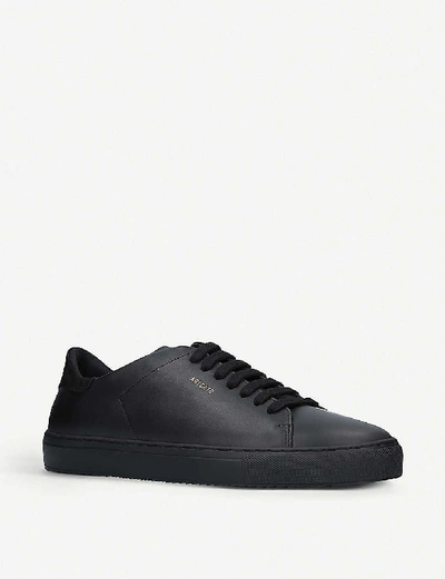 Shop Axel Arigato Mens Black Clean 90 Leather And Suede Trainers