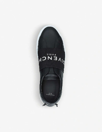 Shop Givenchy Knot Elastic Leather Trainers In Black