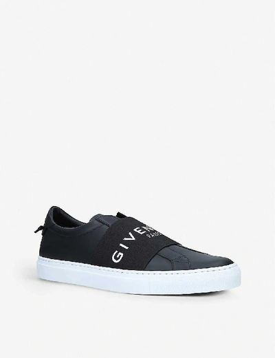 Shop Givenchy Knot Elastic Leather Trainers In Black