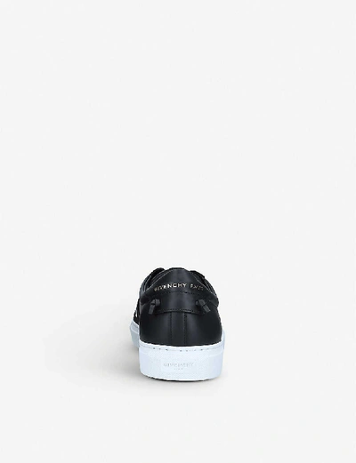 Shop Givenchy Knot Elastic Leather Trainers In Black