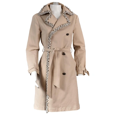 Pre-owned Dorothee Schumacher Trench Coat In Beige