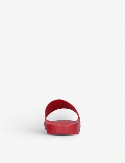 Shop Dsquared2 Icon Rubber Pool Sliders In Red