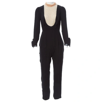 Pre-owned Valentino Silk Jumpsuit In Black