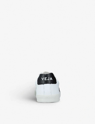 Shop Veja Men's White/blk Men's Esplar Leather Trainers