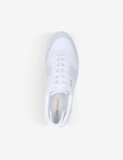 Shop Axel Arigato Dunk Leather And Suede Trainers In White