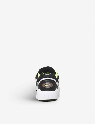 Shop Nike Zoom Alpha Leather Trainers In Black+volt+habenero