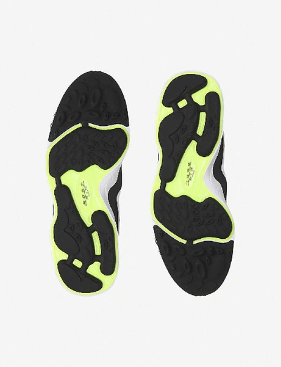 Shop Nike Zoom Alpha Leather Trainers In Black+volt+habenero