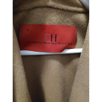 Pre-owned Carolina Herrera Camel Wool Coat