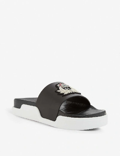 Shop Christian Louboutin Pool Beau Flat Calf In Black/silver