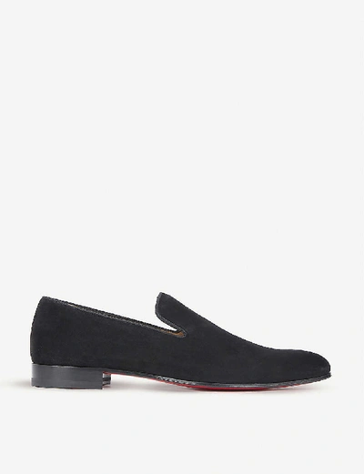 Shop Christian Louboutin Dandelion Suede Loafers In Black