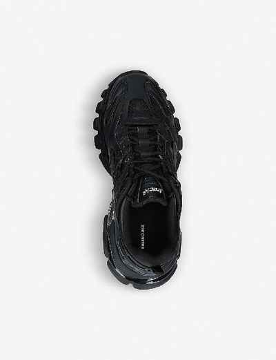 Shop Balenciaga Track 2.0 Leather And Mesh Trainers In Black